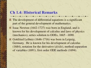 ch 1 4 historical remarks