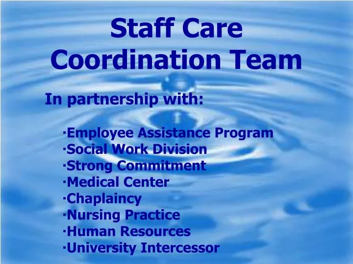 staff care coordination team