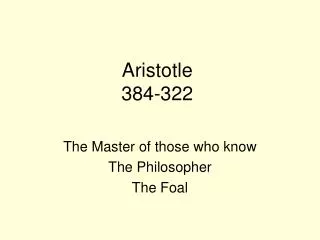 Aristotle 384-322