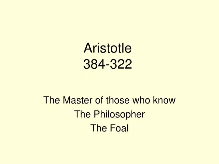 aristotle 384 322