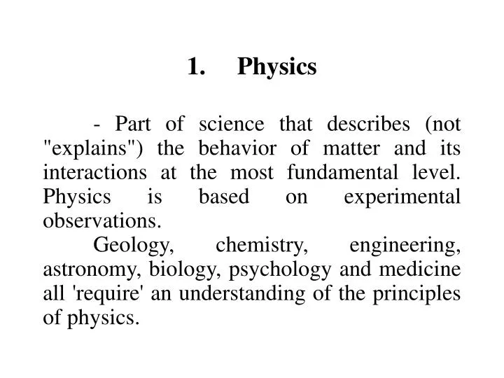 1 physics