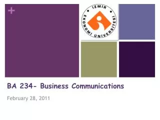 BA 234- Business Communications