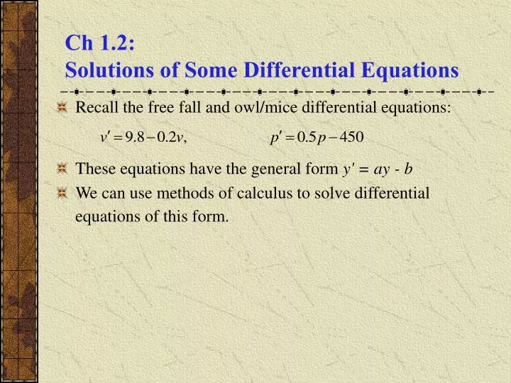 ch 1 2 solutions of some differential equations