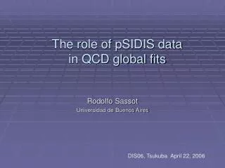 The role of pSIDIS data in QCD global fits