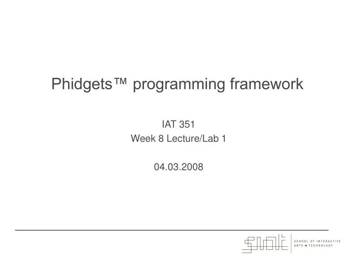 phidgets programming framework