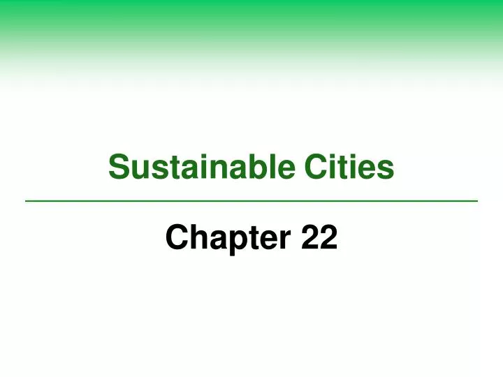 sustainable cities