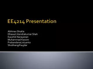 EE4214 Presentation