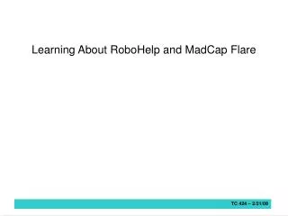 Learning About RoboHelp and MadCap Flare
