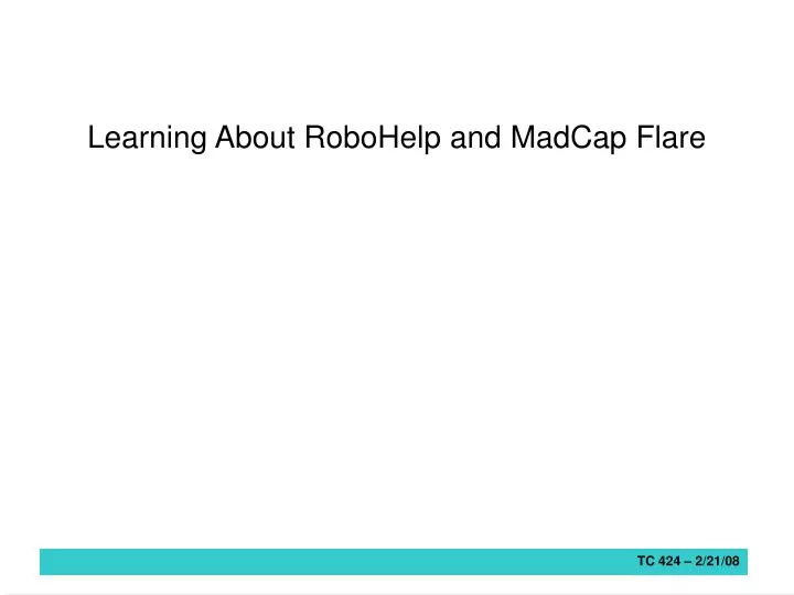 learning about robohelp and madcap flare