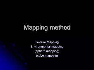 Mapping method