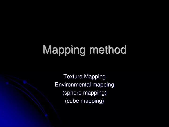 mapping method