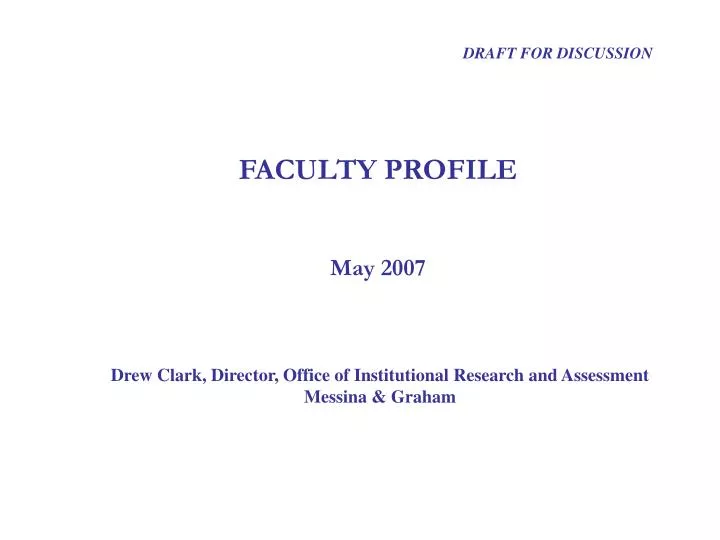faculty profile