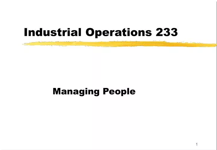 industrial operations 233