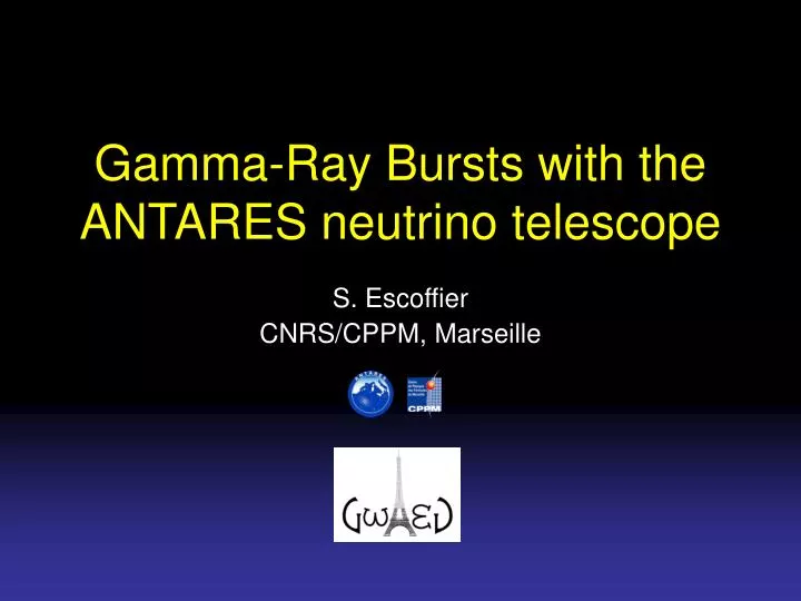 gamma ray bursts with the antares neutrino telescope