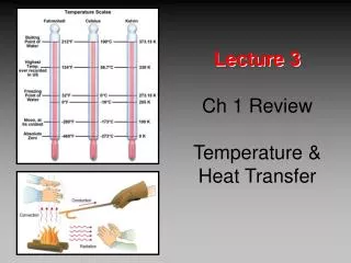 Lecture 3 Ch 1 Review Temperature &amp; Heat Transfer