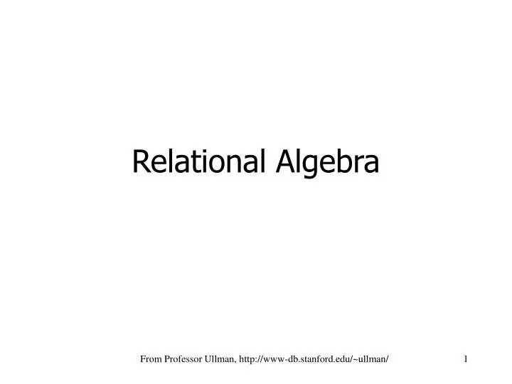 relational algebra