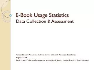 E-Book Usage Statistics