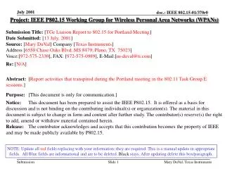 Project: IEEE P802.15 Working Group for Wireless Personal Area Networks (WPANs)