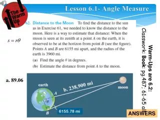 Lesson 6.1- Angle Measure