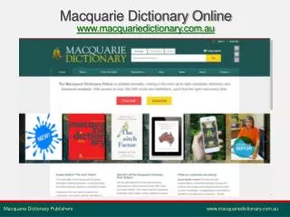 Macquarie Dictionary Online macquariedictionary.au