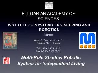 INSTITUTE OF SYSTEMS ENGINEERING AND ROBOTICS