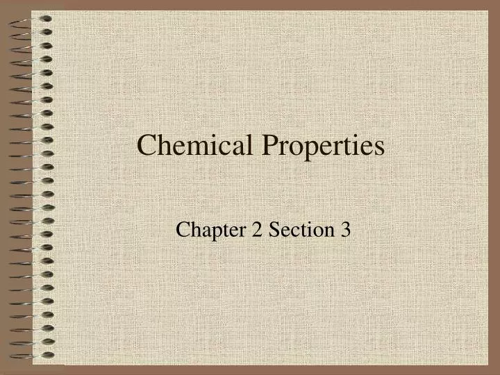 chemical properties