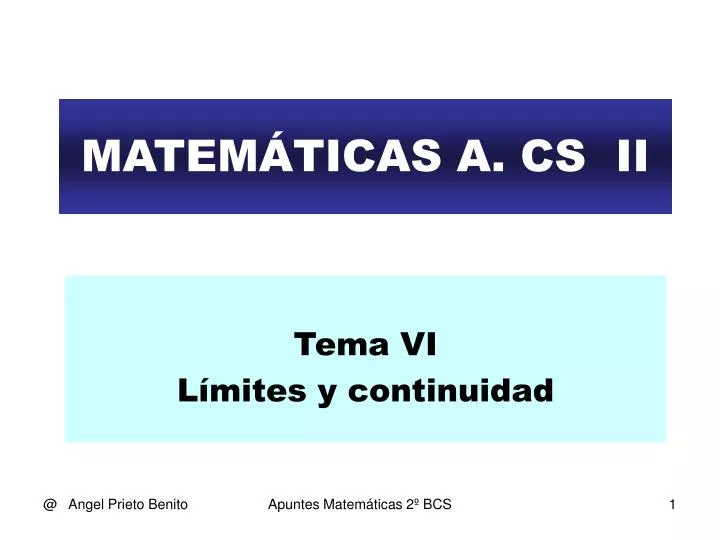 matem ticas a cs ii