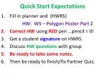 Quick Start Expectations - slide 1