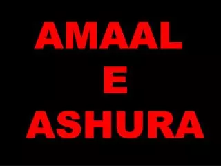 AMAAL E ASHURA