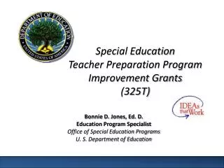 Special Education Teacher Preparation Program Improvement Grants (325T)