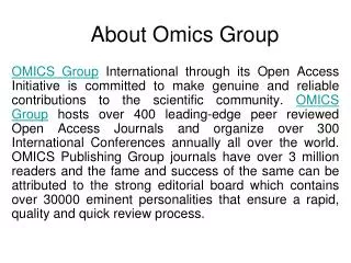 About Omics Group