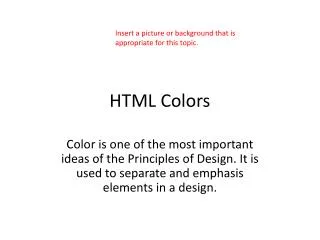 HTML Colors