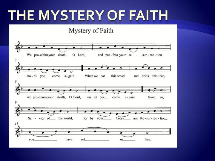 the mystery of faith
