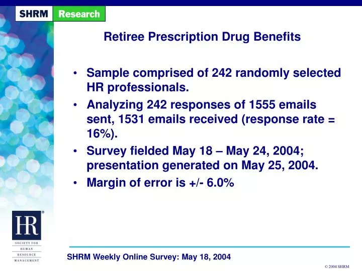 retiree prescription drug benefits