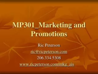 MP301_Marketing and Promotions