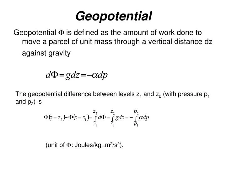 geopotential