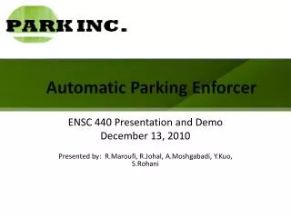 Automatic Parking Enforcer
