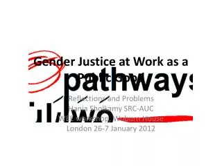 Gender Justice at Work as a Public Good