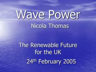 Wave Power