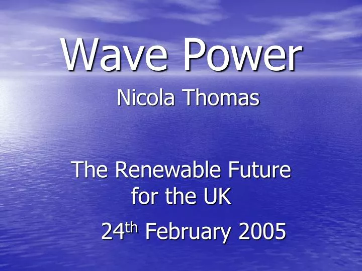 wave power