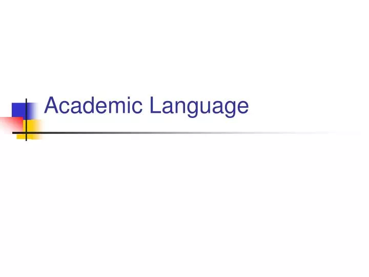 academic language