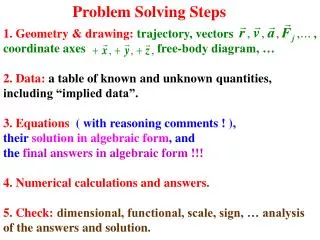 Problem Solving Steps