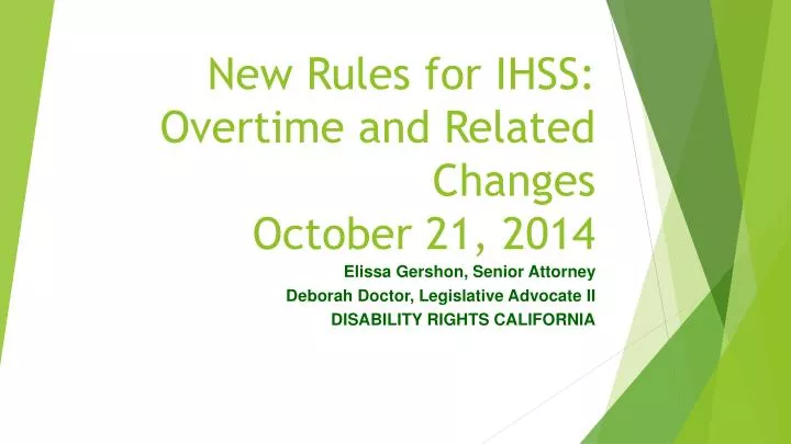 new rules for ihss overtime and related changes october 21 2014