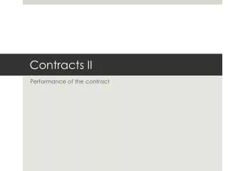 contracts ii