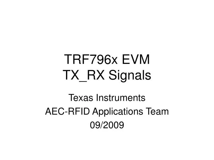 trf796x evm tx rx signals