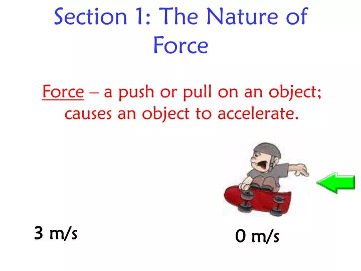 section 1 the nature of force
