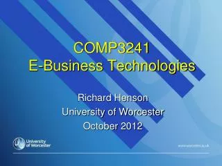 COMP3241 E-Business Technologies