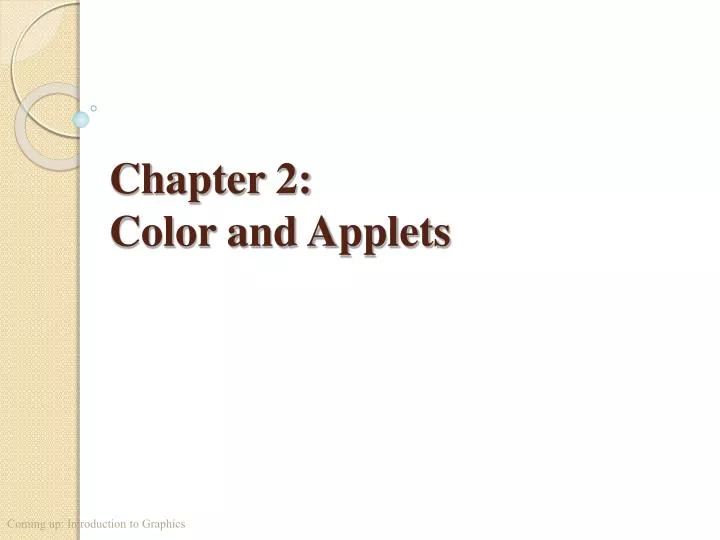 chapter 2 color and applets