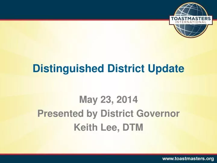 distinguished district update