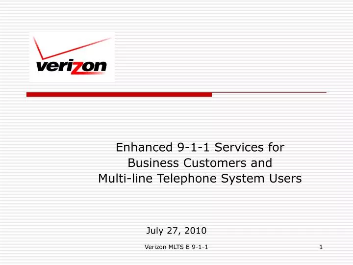 enhanced 9 1 1 services for business customers and multi line telephone system users